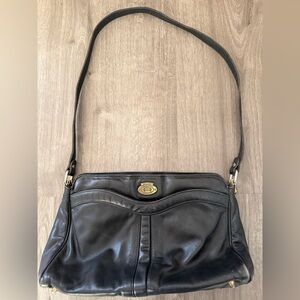 Etienne Aigner Black Leather Shoulder Bag, vintage
